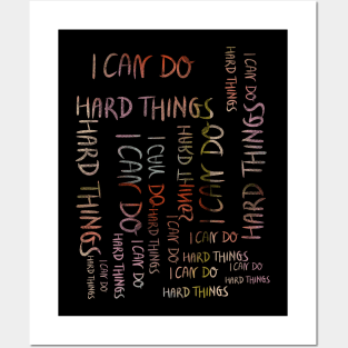 I Can Do Hard Things colorful Posters and Art